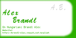 alex brandl business card